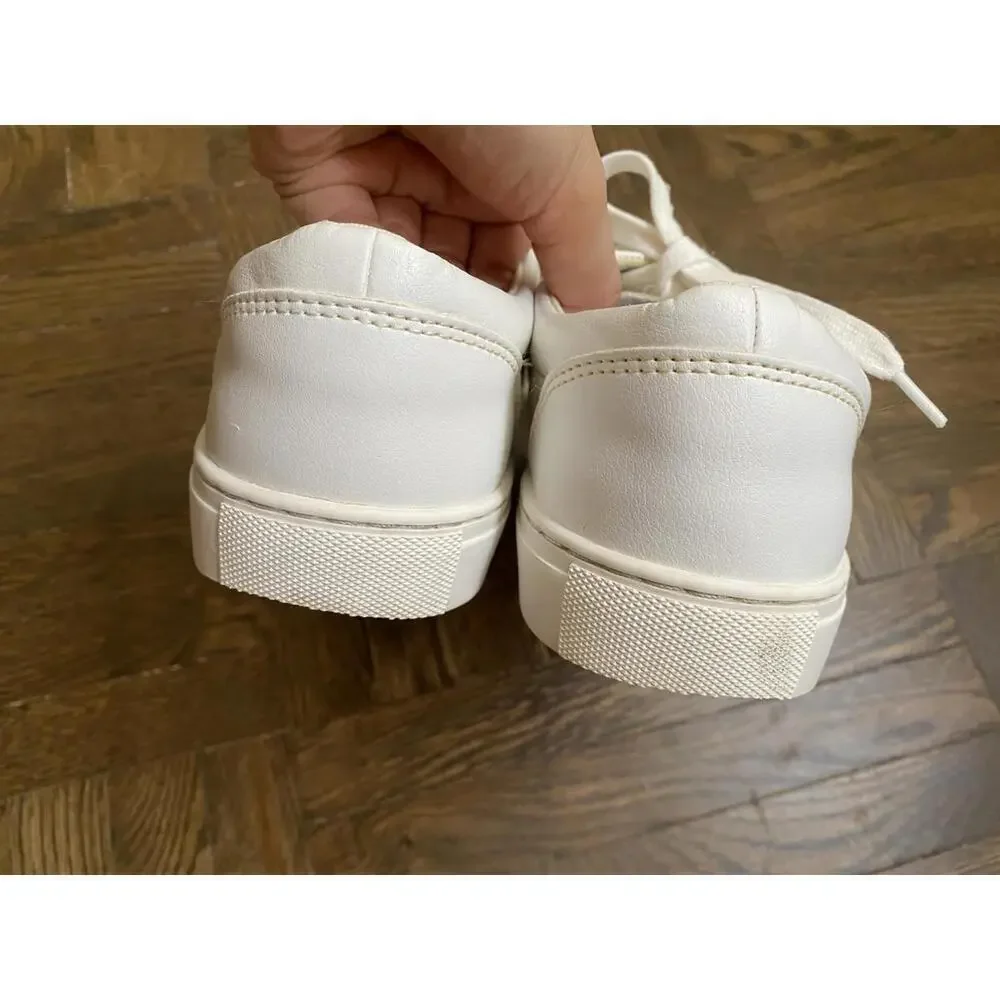 J. Crew Women’s 8.5 Road Trip Lace Up Sneakers Shoes White BC186